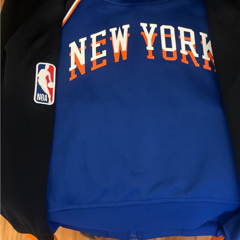 NBA New York Blue and Black Zip Up Sweater